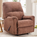 CANMOV Rocker Recliner Chair, Manual Recliner Chair with Overstuffed Back and Arms for Adults, Nursery Rocking Glider Reclining Single Sofa for Living Room, Brown