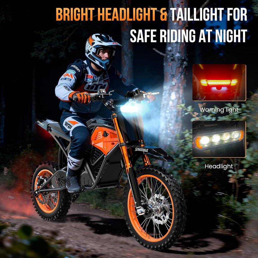 EILLEO Adult Electric Dirt Bike, Electric Mountain Bike with 3000W Brushless Motor - 37.5 MPH, 48V/20Ah Removable Battery, Hydraulic Brakes & Full Suspension Electric Motorcycle for Teens 13+