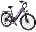 ESKUTE Electric Bike for Adults-1300w Peak Ebike, 28MPH Step Thru Electric Bicycle，70Miles 840 WH Removable Battery e-Bike, 7-Speed 26'' tire, Adjustable Stem,