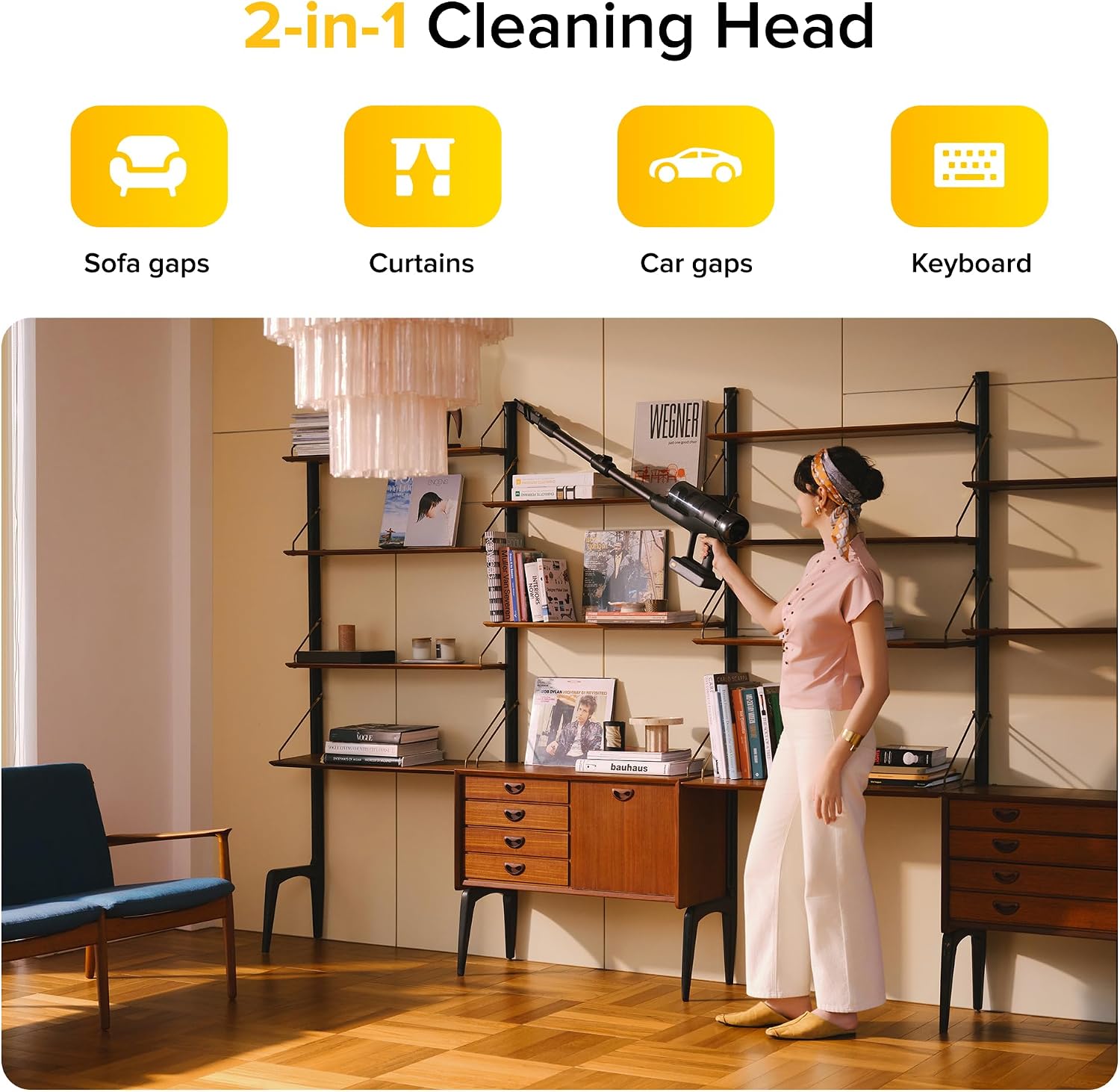roborock H60 Ultra Cordless Stick Vacuum Cleaners, Upgraded 210AW Suction Stick Vacuum with 90-Min Runtime, 90° Bendable Tube, LED Dust Detection, Vacuum Cleaner for Carpets, Hard Floors & Pet Hair