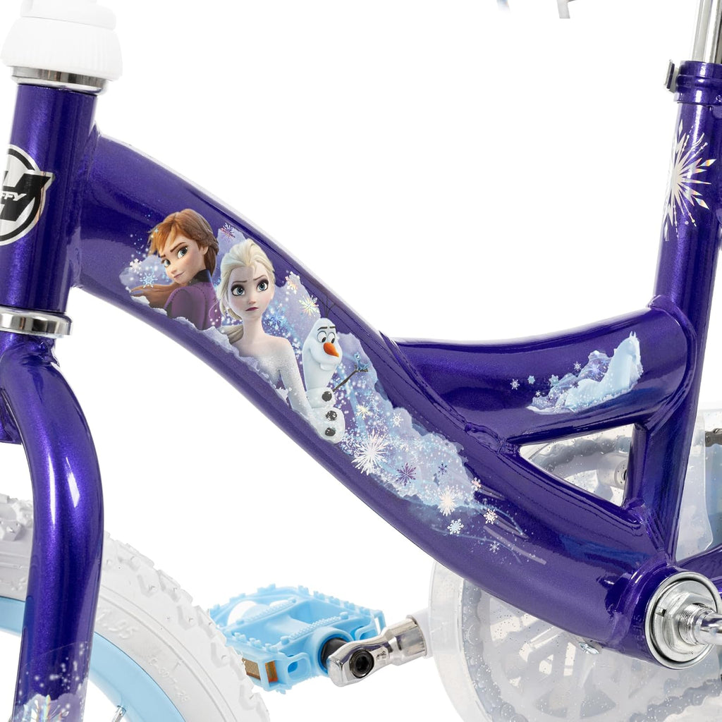 Huffy Disney Girls' Bikes, 12/16 Inch Sizes, Ages 3+ Years Old, Disney Princess, Minnie Mouse, Frozen Bicycles, Characters, Removable Training Wheels, Streamers, Easy Assembly, Durable, Safe