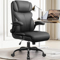 HeroSet Office Chair, Ergonomic Big and Tall Computer Desk Chairs, Executive Breathable Leather Chair with Adjustable Flip-up Armrests, Lumbar Support Swivel PC Chair with Rocking Function