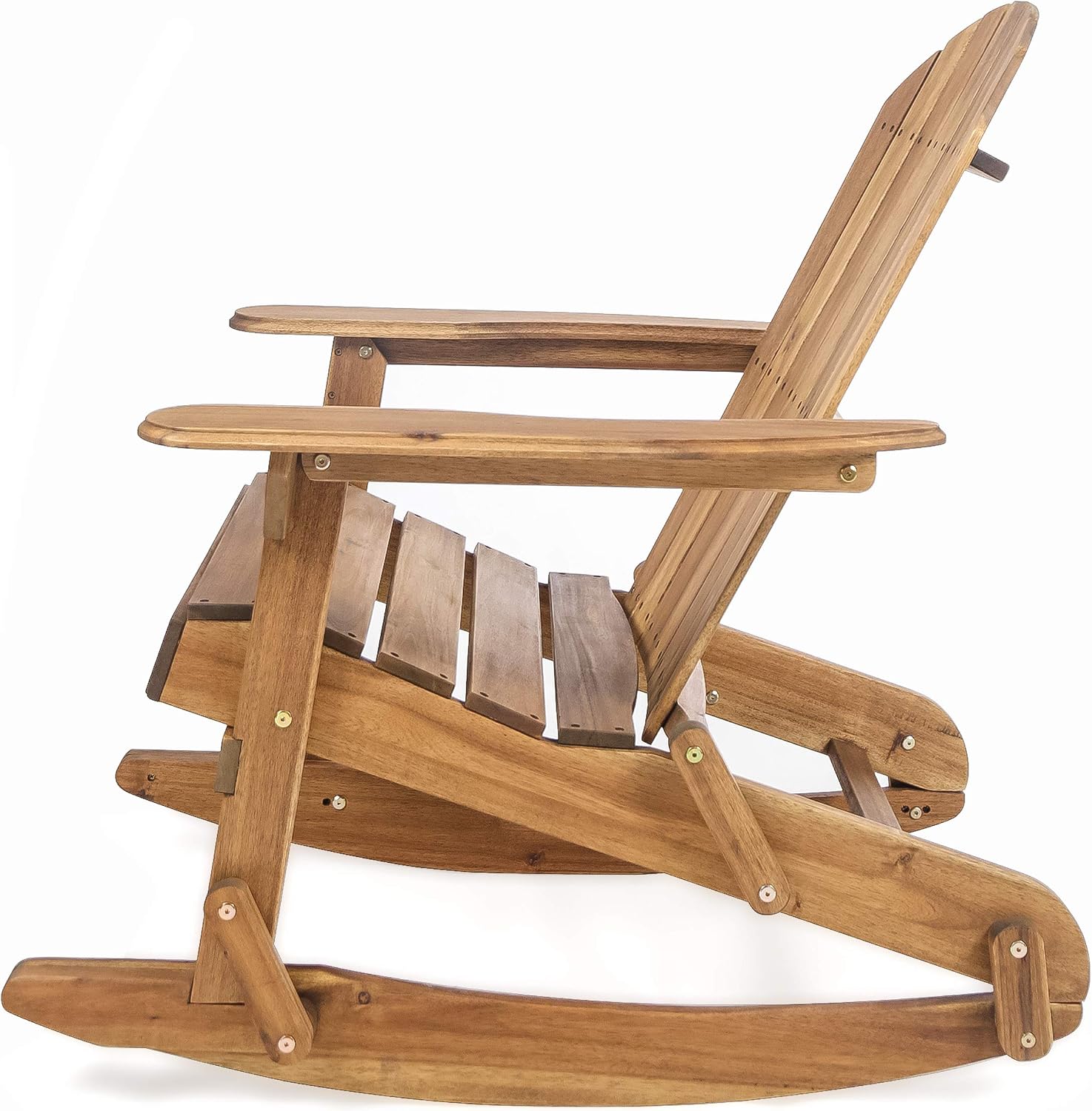 Christopher Knight Home Malibu Outdoor Acacia Wood Adirondack Rocking Chair, Natural Stained