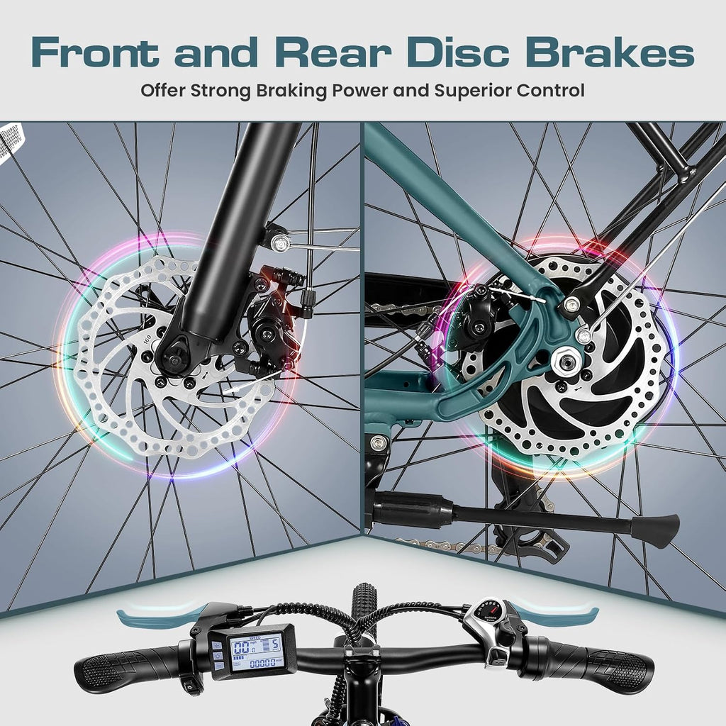 Wooken Gale 1500W Electric Bike 26' x 4.0 Fat Tire Electric Bike, EBike for Adults with 48V 720WH Removable Battery, Up to 60Miles Ebikes,7 Speed,SGS Certified to UL2849