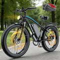Dual Motor Ebike Peak 9000W - 47MPH Fast Ebike for Adults 58V Max-Output 36AH Battery Electric Bike 105 Miles 7-Speed 24' Fat Tire EBike for Mountain Sand