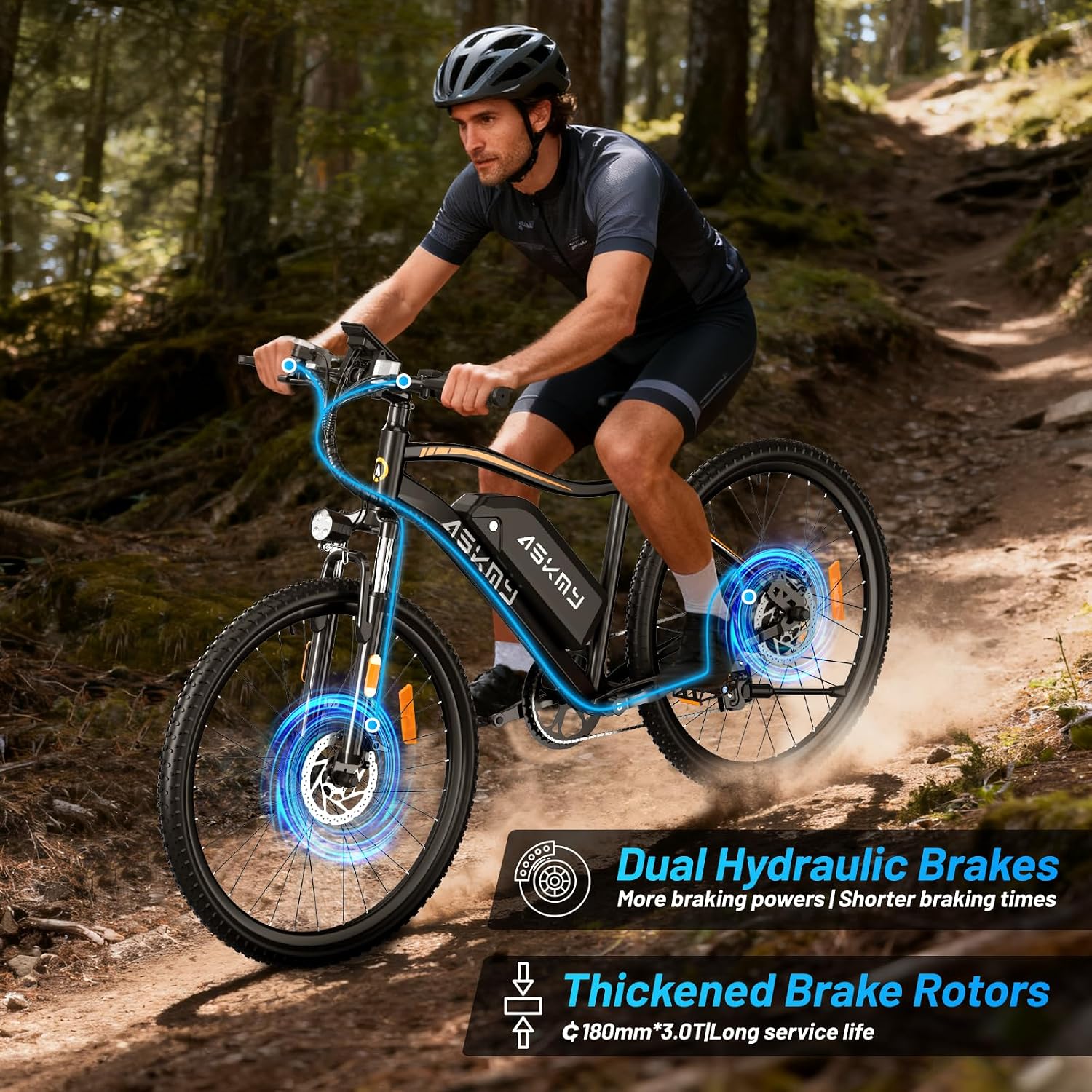 REOCRO Electric Mountain Bike for Adults, 26' E-Bike with 750W Peak, 48V Removable Battery, 45+ Miles PAS Range, 25MPH, 7 Speed, Commuter Ebike for Daily Ride, Electric Bicycle for Teens