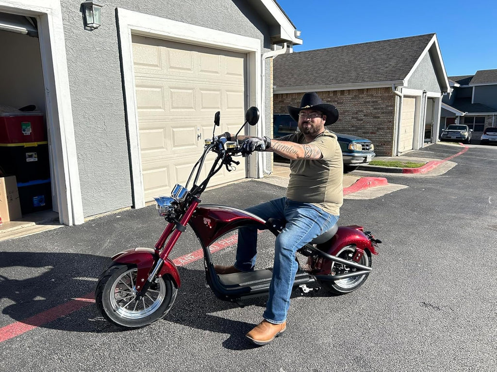 eAhora M1P [2025 Upgraded] 37Mph 2000W Electric Motorcycle for Adults DOT Approved, 40Miles 60V 30ah Lithium Battery, 12in Vacuum Tires Full Suspension for Urban Commuting, Electric Moped