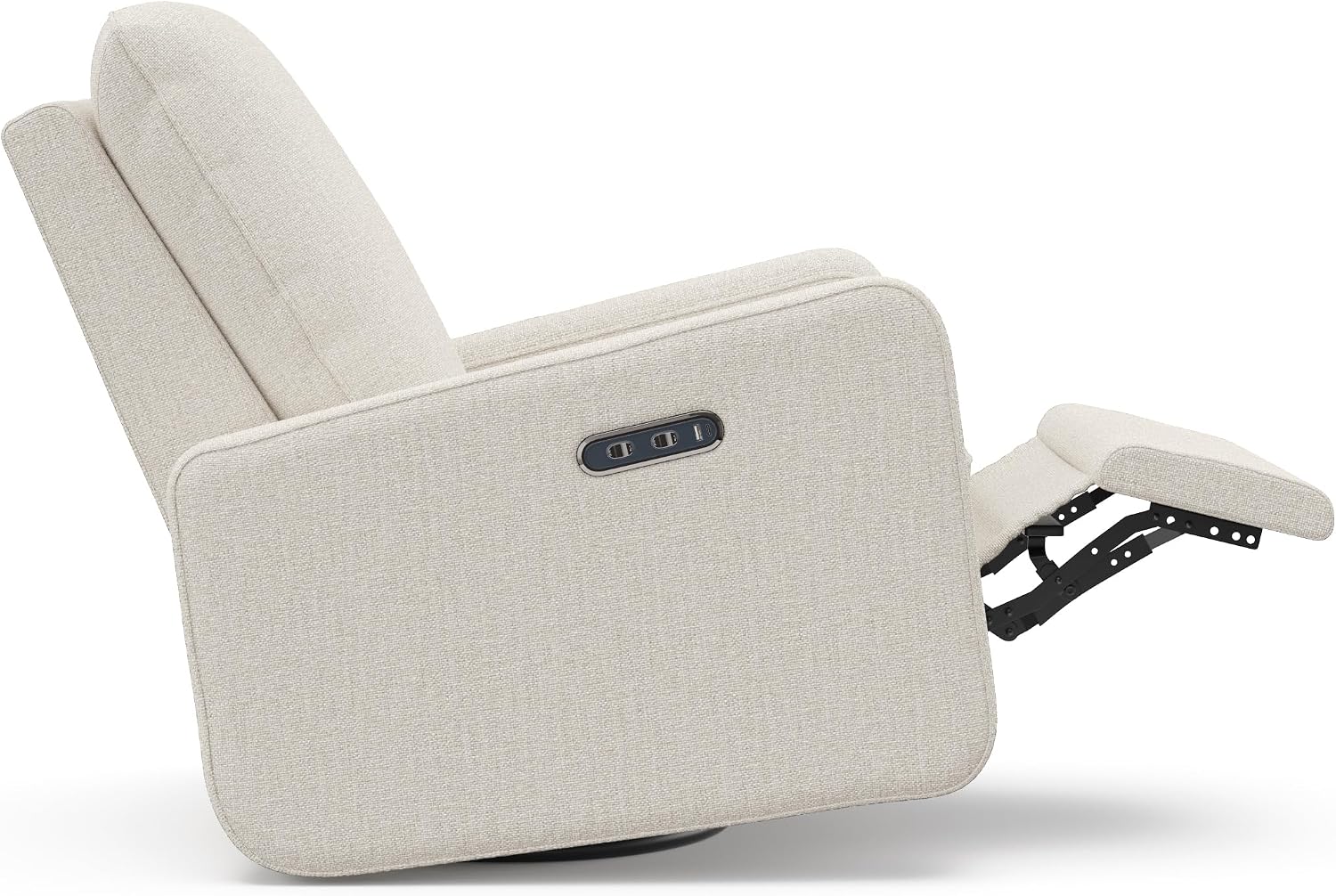 Graco Teddi Power Recliner Swivel Glider, Electronic Power Recline, Oeko-TEX 100 Certified, USB-A & USB-C Charger, Premium Cushioning & Comfort – (Dune Basketweave)