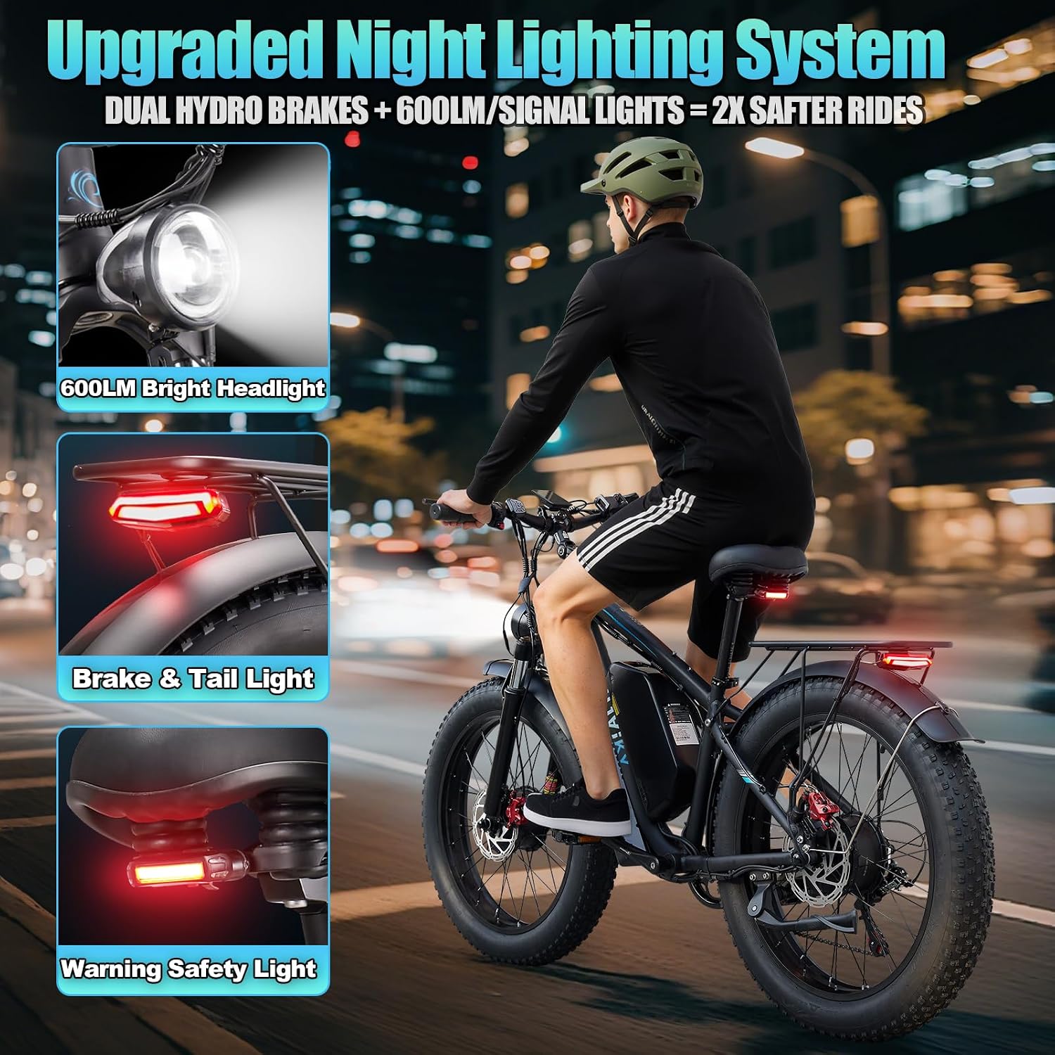 9000W Peak Dual Motor Ebike for Adults 47 MPH Fast Electric Bike, 58V Max-Output 1972 Wh Up to 105 Miles Ebikes,24' Fat Tire E-Bike,Front Suspension Electric Bicycle for Mountain Commuter Snow