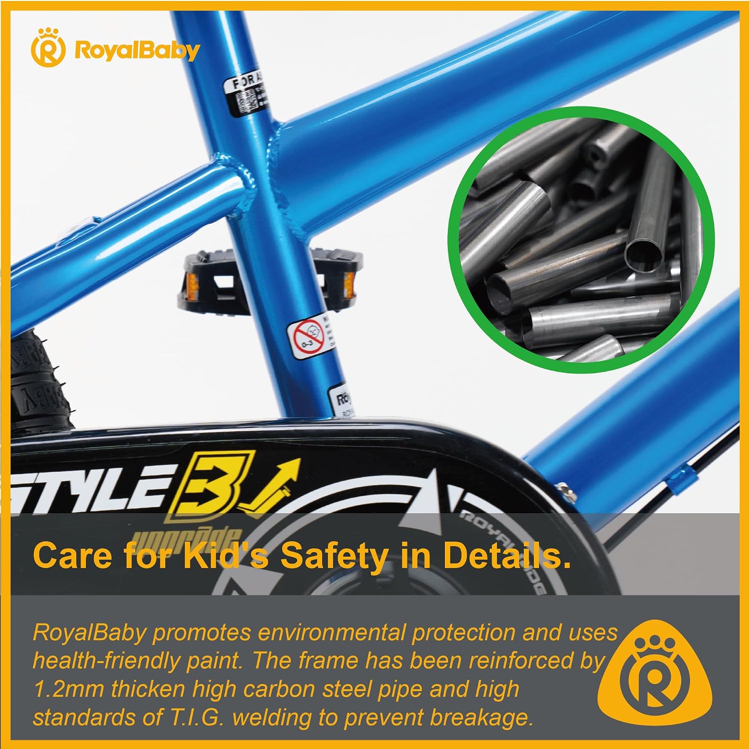 RoyalBaby Kids Bike with Dual Handbrake for Beginners,12 14 16 18 20 Inch Bicycle for Boys & Girls Ages 3-10 Years