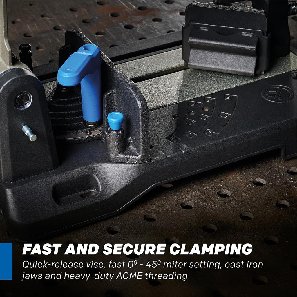 Evolution S15CPS 15' Heavy-Duty Metal Cutting Chop Saw | 3,500+ Cuts with EVOMAX14ST Blade | 15' Blade Compatible | Industrial Power Saw, Soft Start Motor, E-Brake, Precision Shadow Line Guide