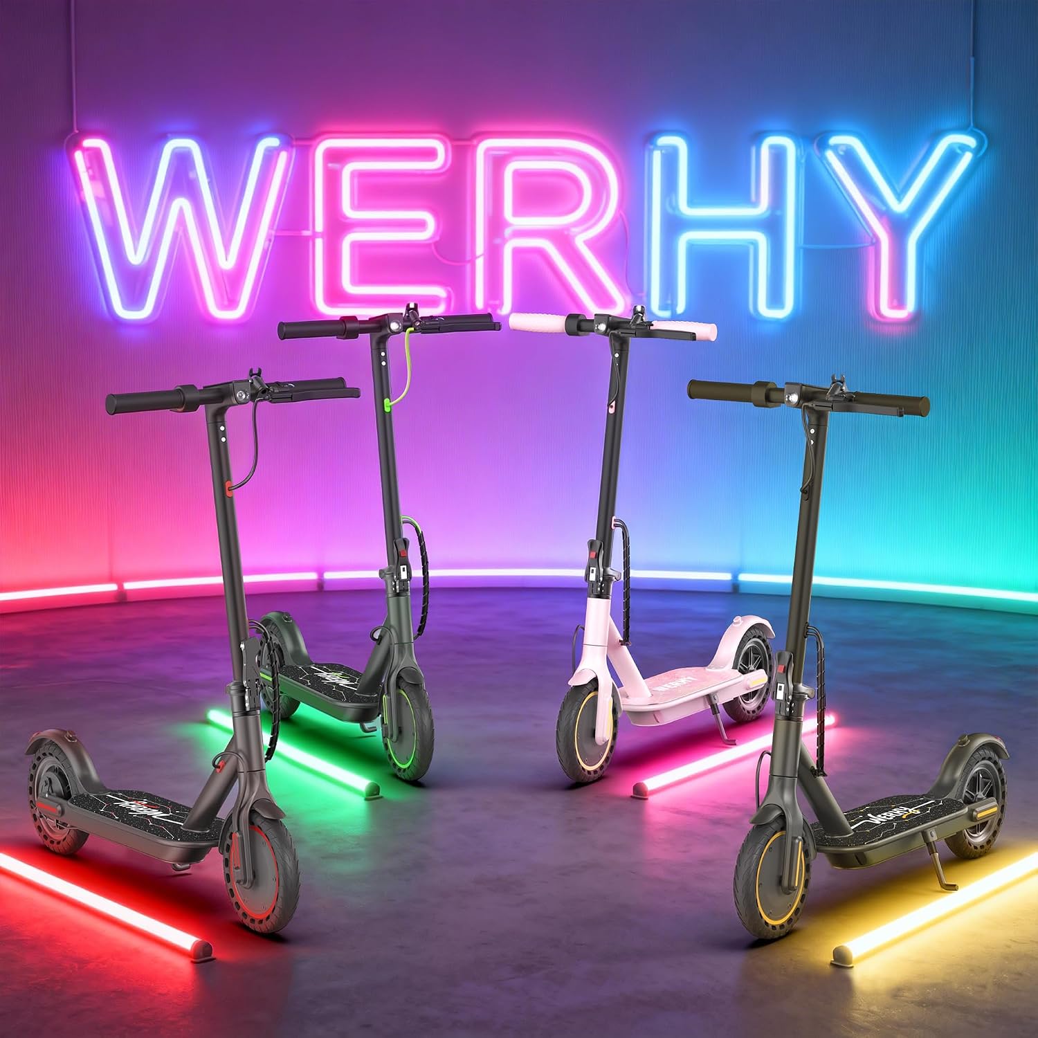 Electric Scooter, 350W Motor, 19 Mph Speed & 15 Miles Range, 8.5' Solid Tires, Lightweight Foldable Scooter with Dual Braking System, Max Load 265LBS