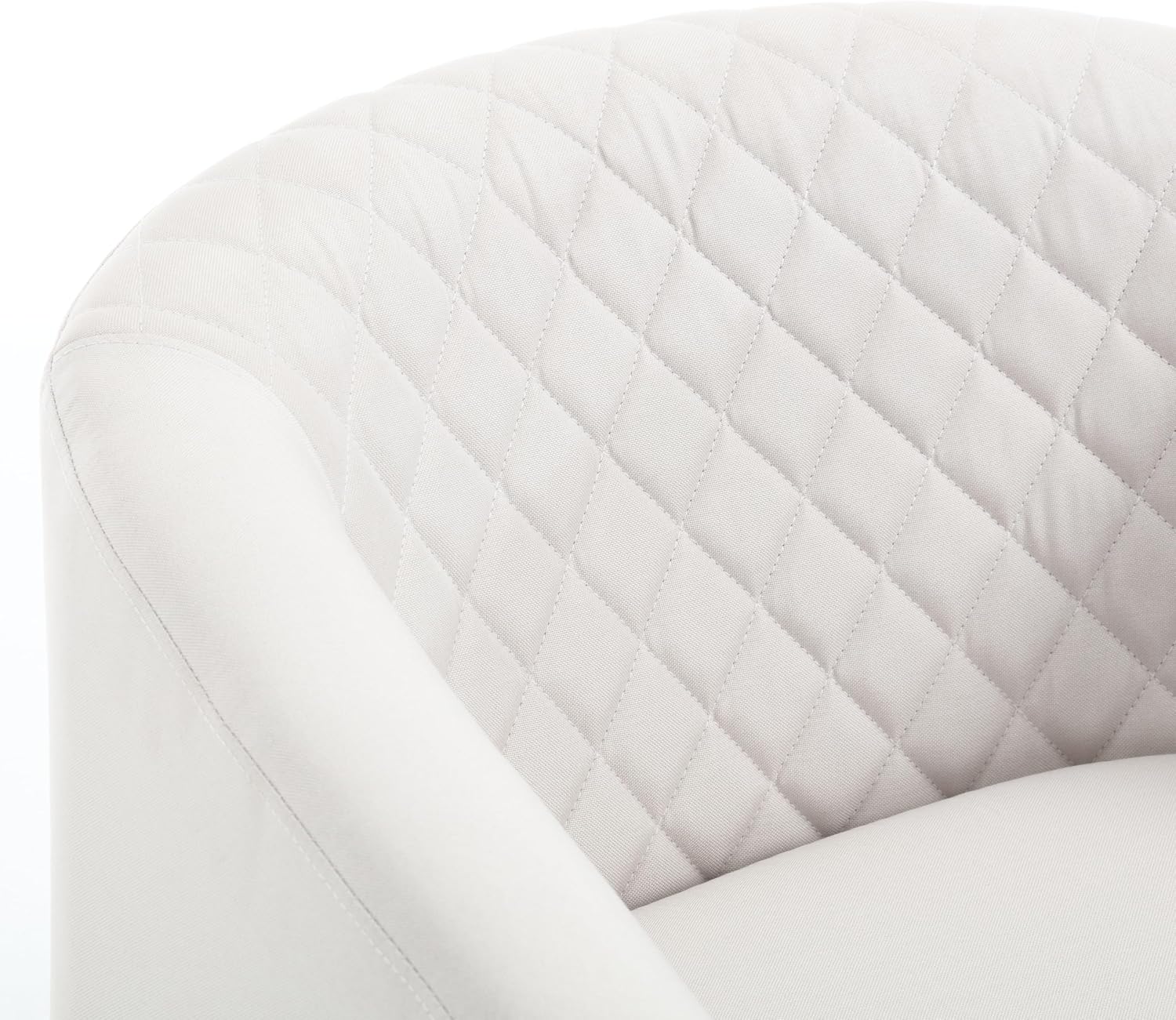 Modern Swivel Rocker Accent Chair Armchair Round Swivel Barrel Chair, 360° Rotating and Glide Back and Forth, Linen Beige