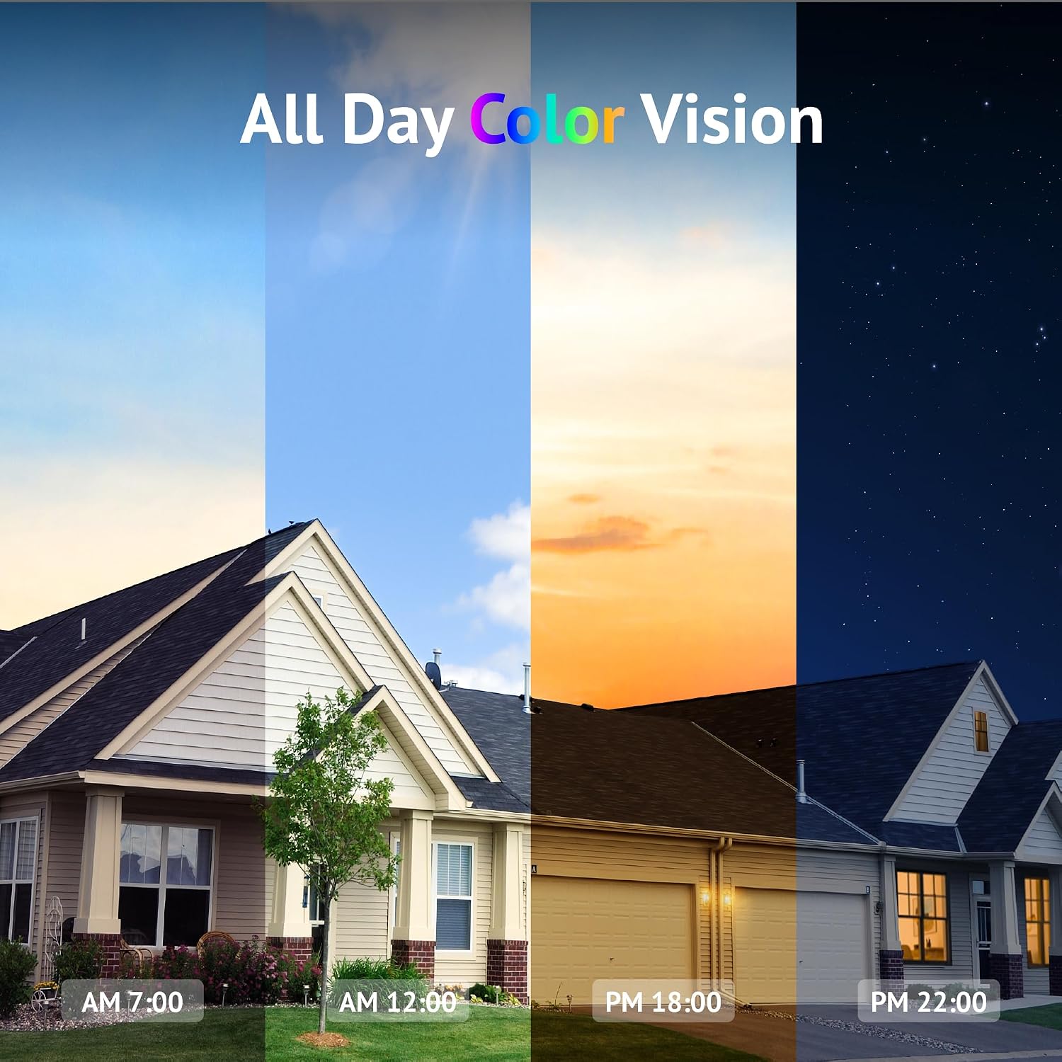 LaView 5MP Security Camera Outdoor with Color Night Vision,3K Wired Cameras for Home Security,IP65 Waterproof Camera, 24/7 Live Video,2 Way Talk,Cloud Storage/SD Slot,Compatible with Alexa(4 Pack)