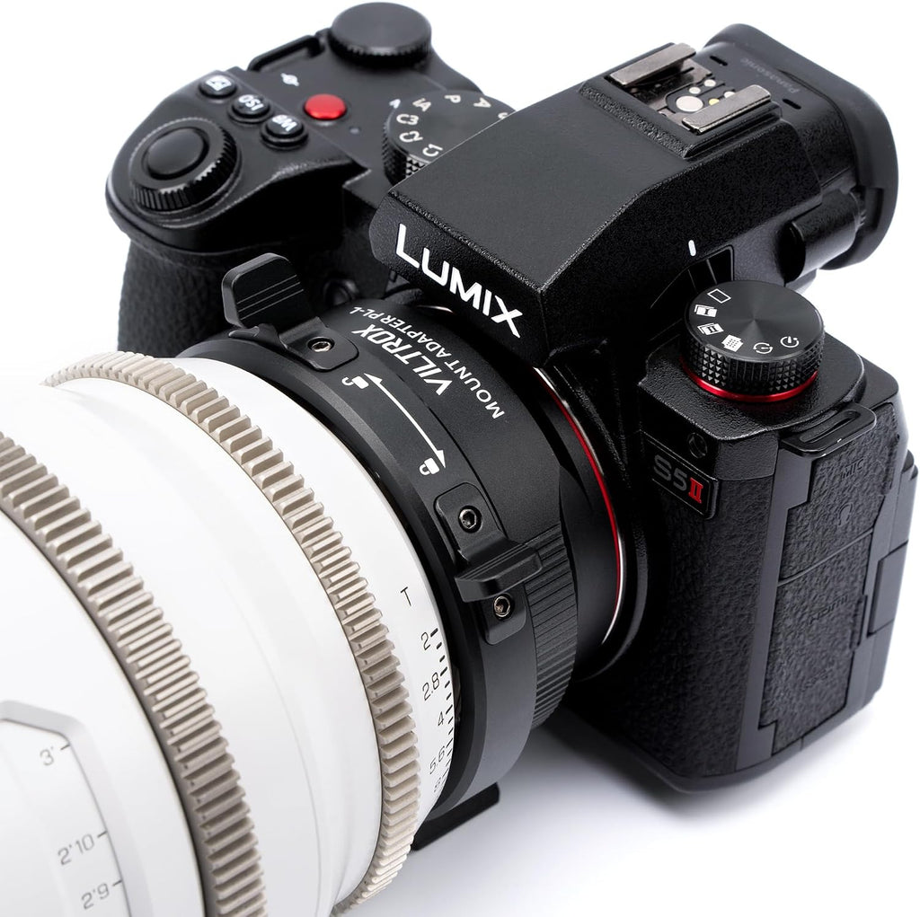 VILTROX PL-L Lens Mount Adapter Ring Compatible with PL Lens to L Mount Camera Panasonic S1 S1R S1H S5/Leica SL SL2 CL TL/Sigma FP DSLR Cameras, with Two caps, Detachable Ring Base