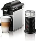 Nespresso Pixie Coffee and Espresso Machine by De'Longhi with Milk Frother, Aluminum, 34 ounces