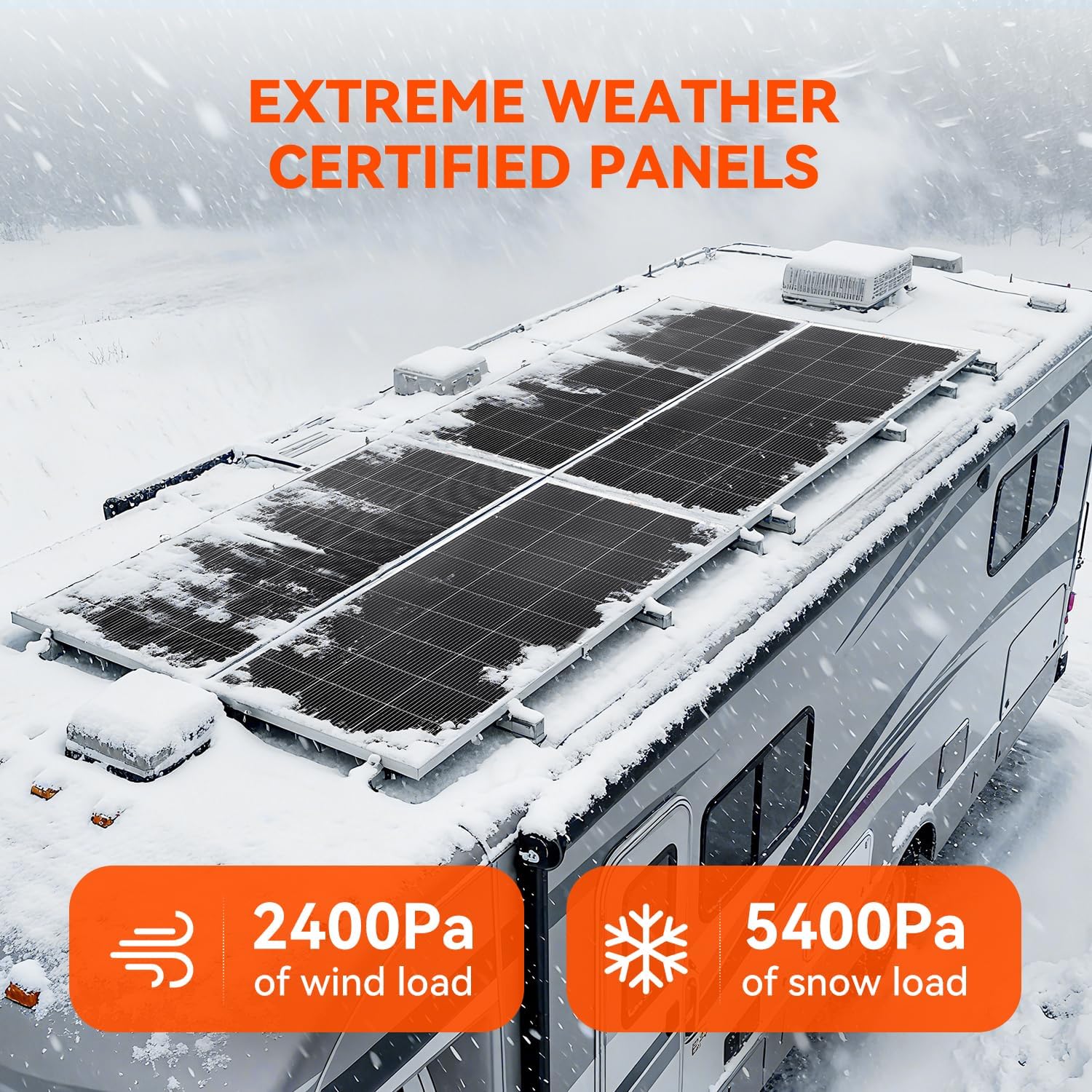 RICH SOLAR 200 Watt 12 Volt 18BB Cell Monocrystalline Solar Panel N-Type Cells High Efficiency Solar Module for RV Trailer Camper Marine Off Grid
