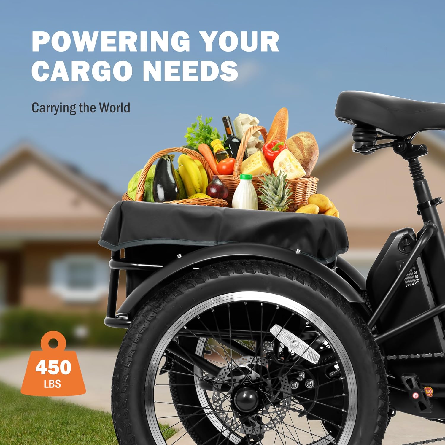 ACTBEST Triker Electric Bike, Peak 1200W Brushless Motor Folding Trike Ebike, 748.8Wh Removable Battery,Up to 70 Miles,Step-Thru 3 Wheel Electric Bicycle,20X3.0 Fat Tire Tricycle for Adults