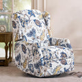 Swivel Rocker Recliner, Manual Rocker Recliner Chair for Adults, Glider Rocking Chair for Nursery with Padded Seat for Living Room, 360° Swivel Rocking Chair Small Recliners for Small Spaces