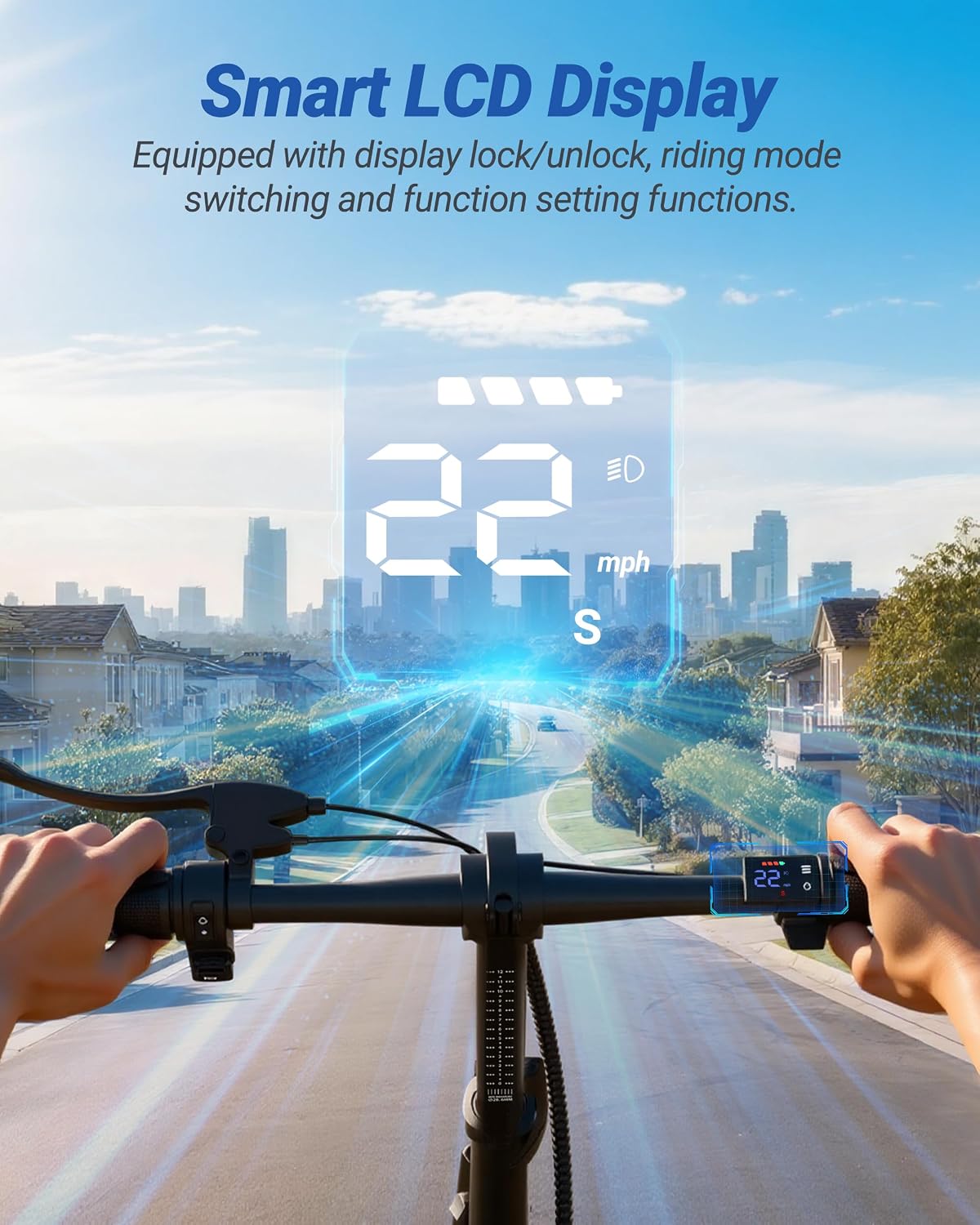 MAXSHOT Electric Scooter for Adults, 8.5/14' Tires, 19/22Mph, 350W/500W Motor, 16-28 Miles Range, Folding E-Scooter with Dual Suspension,APP Control