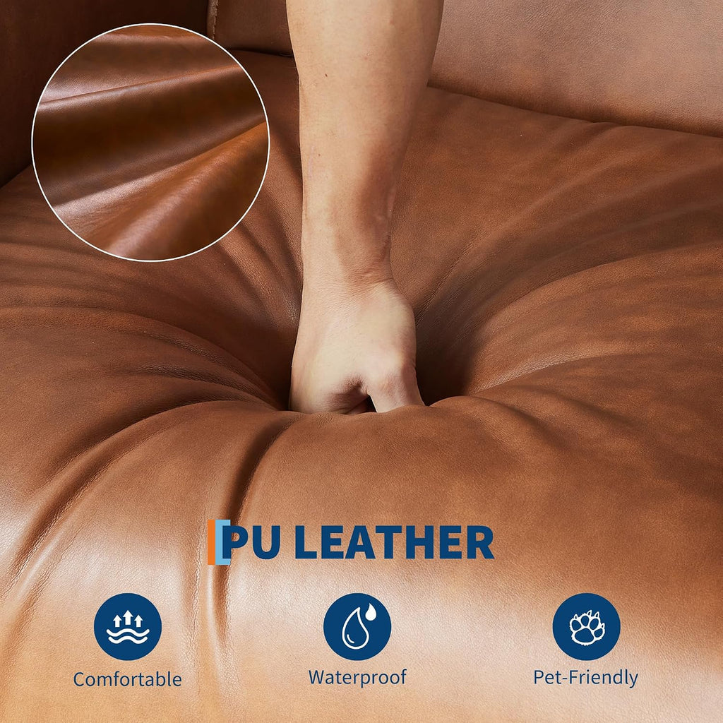 Power Recliner Chair, 270° Swivel Glider with USB Charging Port, Large PU Leather Seat, Wide 22.4', Ergonomic High Back for Living Room, Nursery (Power Walnut)