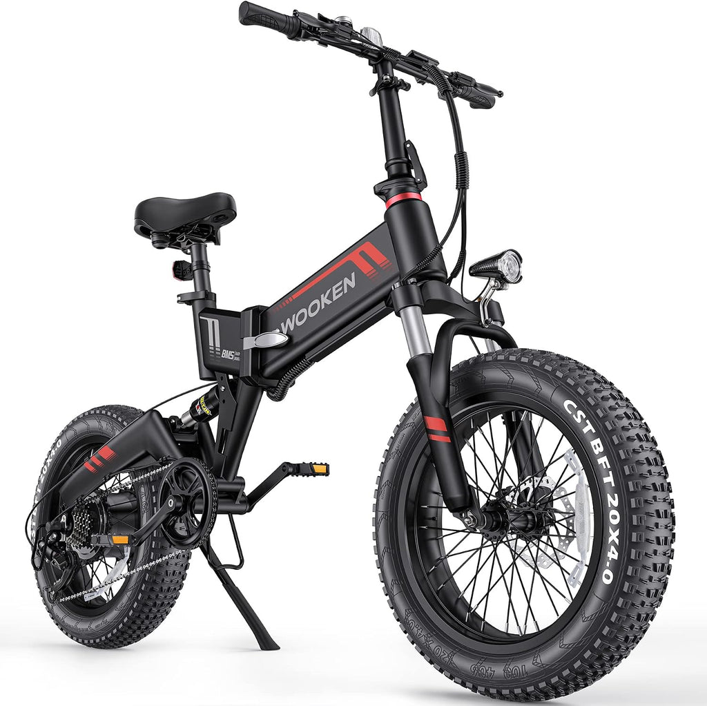 TotGuard Electric Bike,20' Electric Bike for Adults 500W Brushless Motor, 19.8MPH Fat Tire Ebike,Foldable Adult Electric Bicycles with 48V 10Ah Removable Battery,7-Speed,SGS Certified to UL 2849