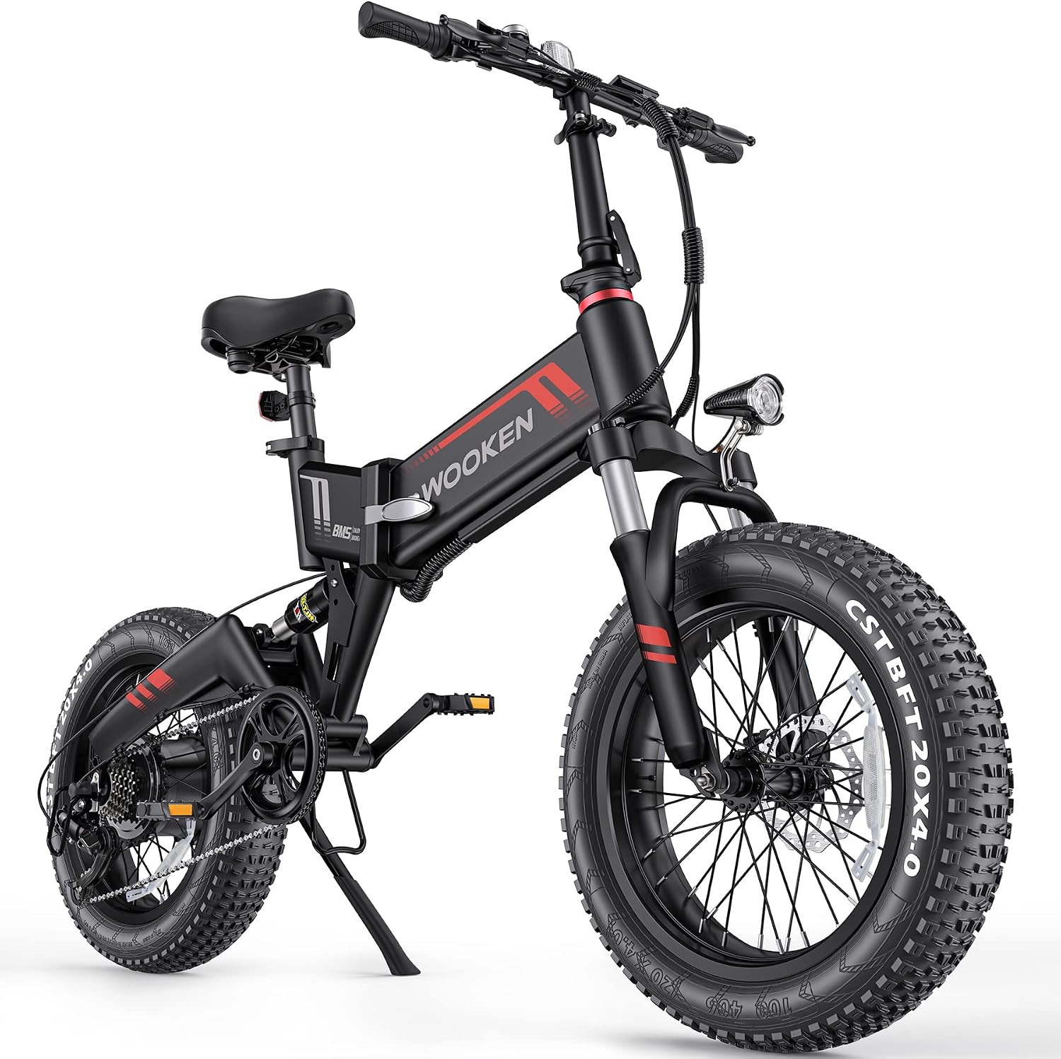 TotGuard Electric Bike,20' Electric Bike for Adults 500W Brushless Motor, 19.8MPH Fat Tire Ebike,Foldable Adult Electric Bicycles with 48V 10Ah Removable Battery,7-Speed,SGS Certified to UL 2849