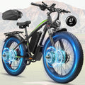 Dual Motor Ebike Peak 9000W - 47MPH Fast Ebike for Adults 58V Max-Output 36AH Battery Electric Bike 105 Miles 7-Speed 24' Fat Tire EBike for Mountain Sand