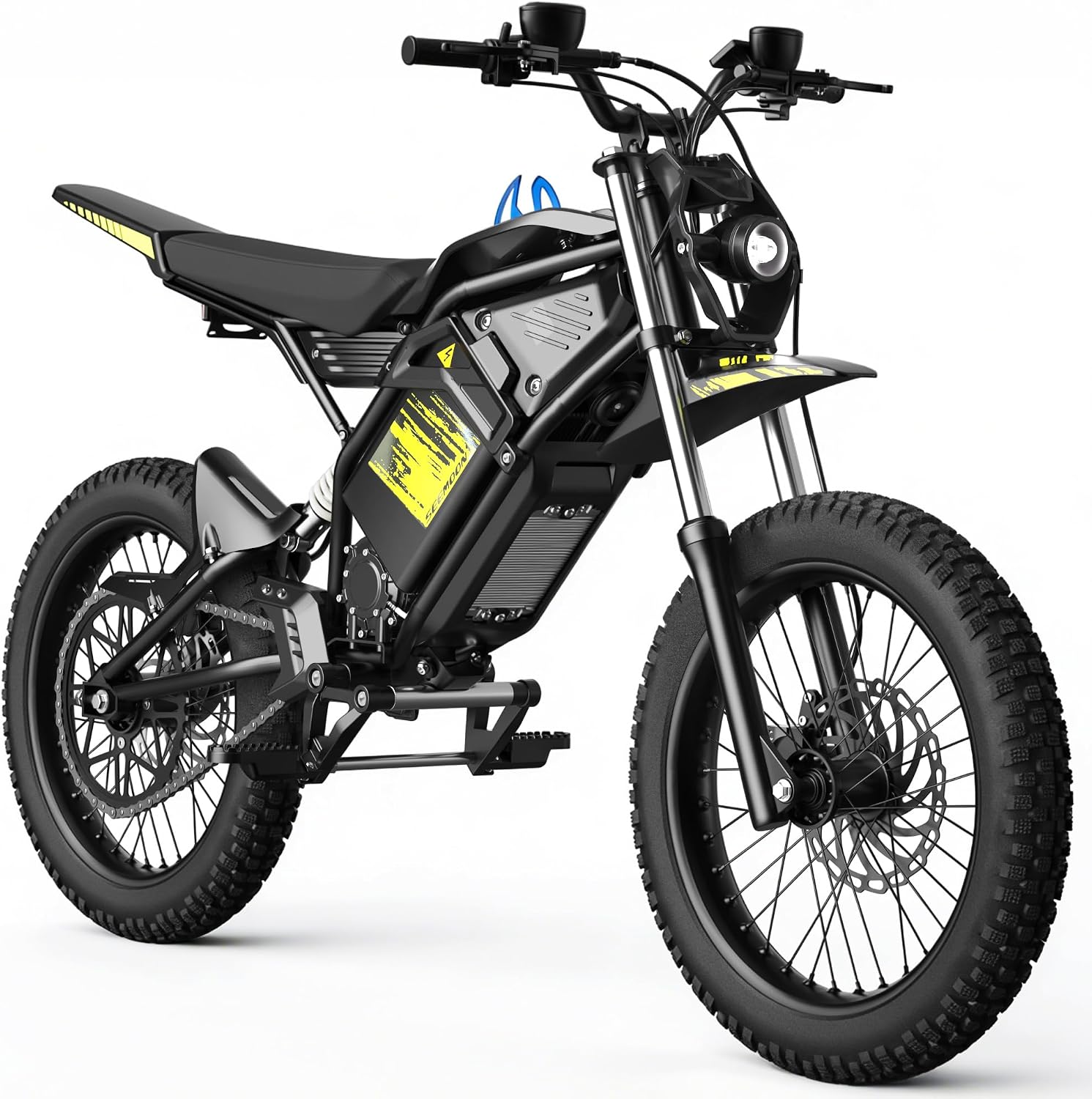 Seemoon Electric Dirt Bike for Teens Adults, Mid-Drive Motor 3200W Peak, Electric Motorcycle 48V28Ah Battery, Max 32mph,17' Tires,Hydraulic Brakes & Dual Suspension,IPX5 Waterproof Off-Road Dirt Bike