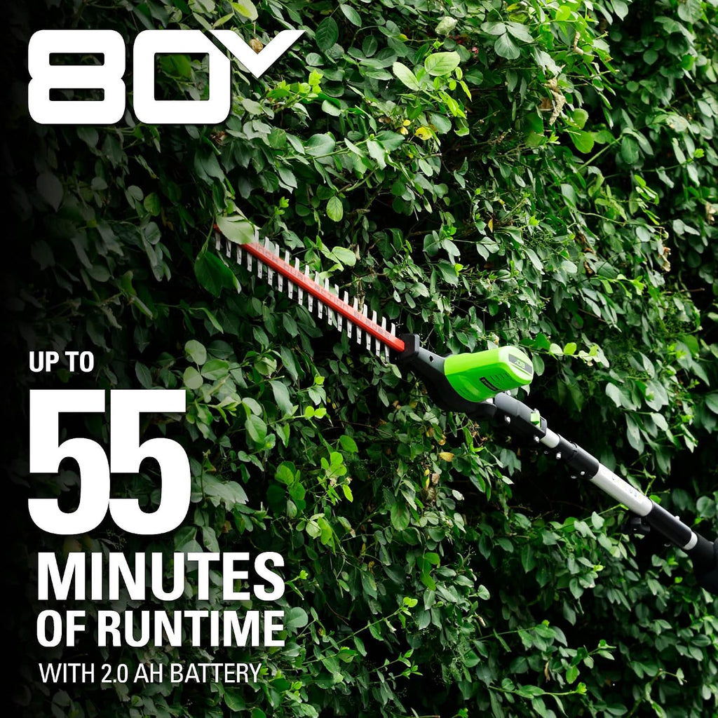 Greenworks Pro 80V 20' Cordless Pole Hedge Trimmer, Tool Only