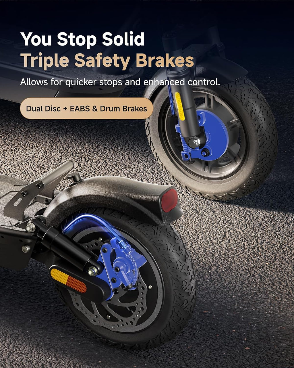 ECOROAD EC10 Electric Scooter for Adults, 750W Motor & 25 MPH & 32 Miles Long Range, 10' Tires with Dual Suspension, Foldable Commuting E Scooter with App Control