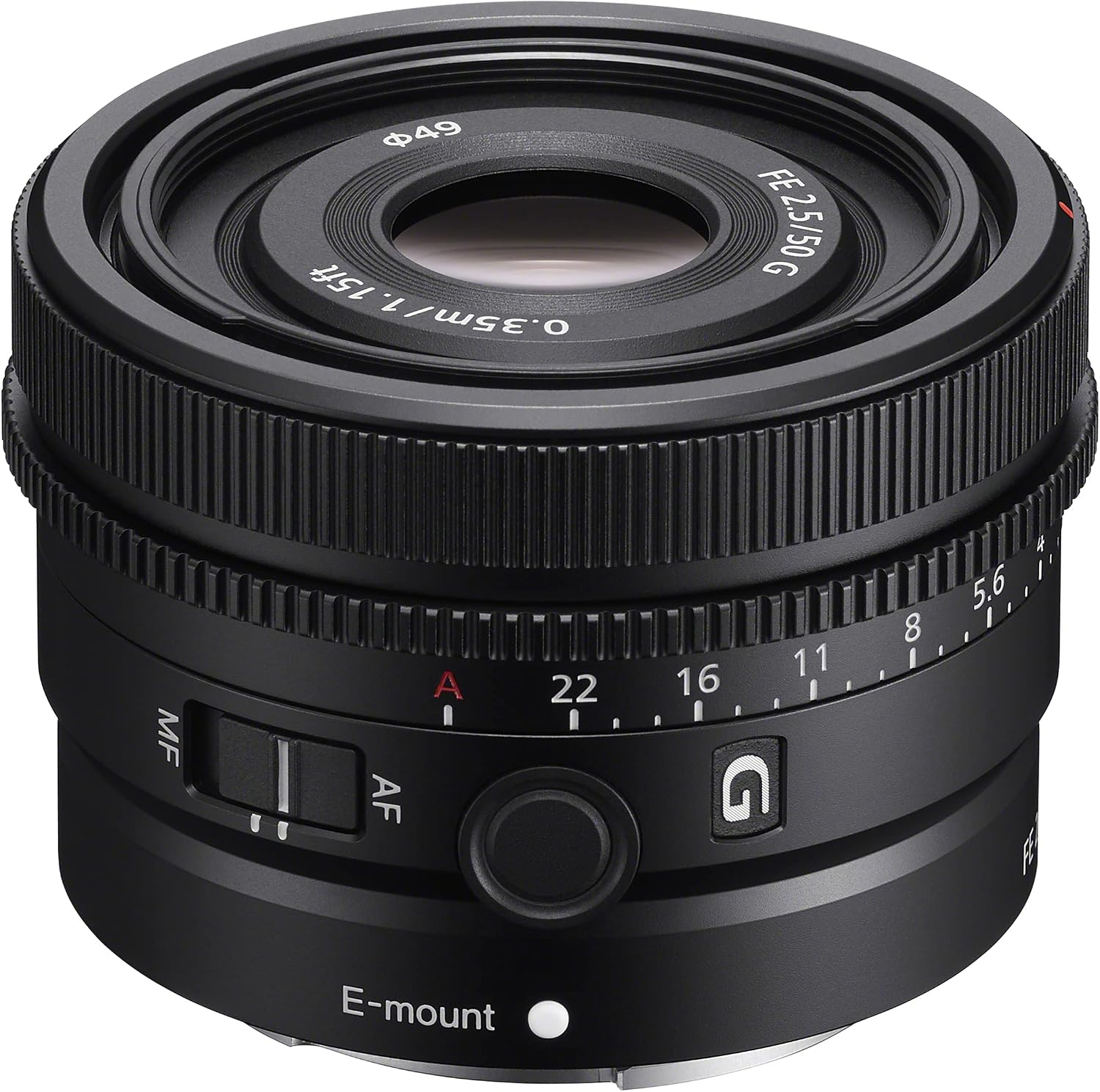 Sony FE 50mm F2.5 G Full Frame Ultra Compact Lens SEL50F25G for E-Mount Mirrorless Cameras Bundle with 49mm UV/Polarizer/FLD Filter Kit + Deco Photo Protective Case 4 Pack + Software and Accessories