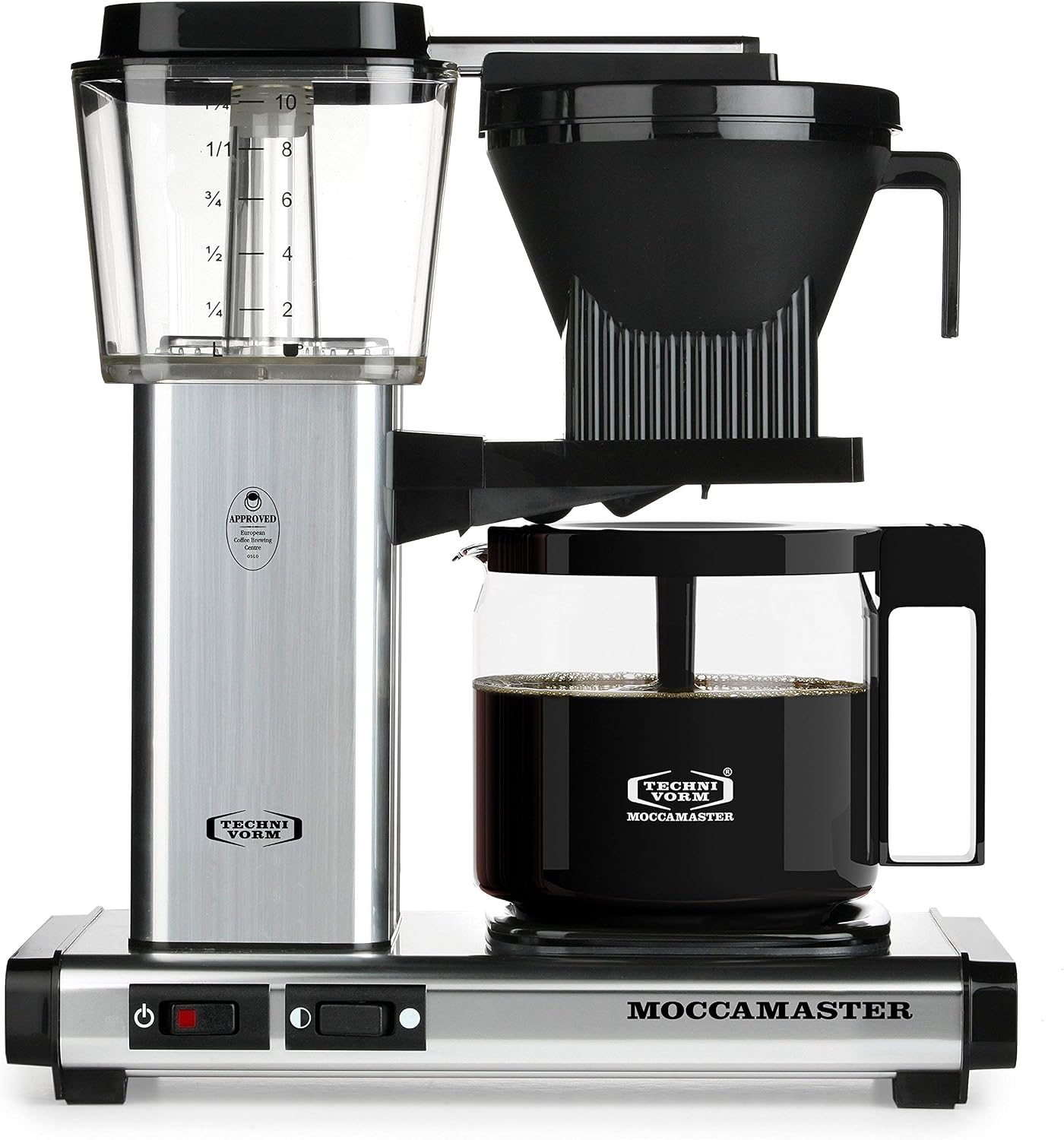 Technivorm Moccamaster 59616 KBG, 10-Cup Coffee Maker, 40 oz, Polished Silver