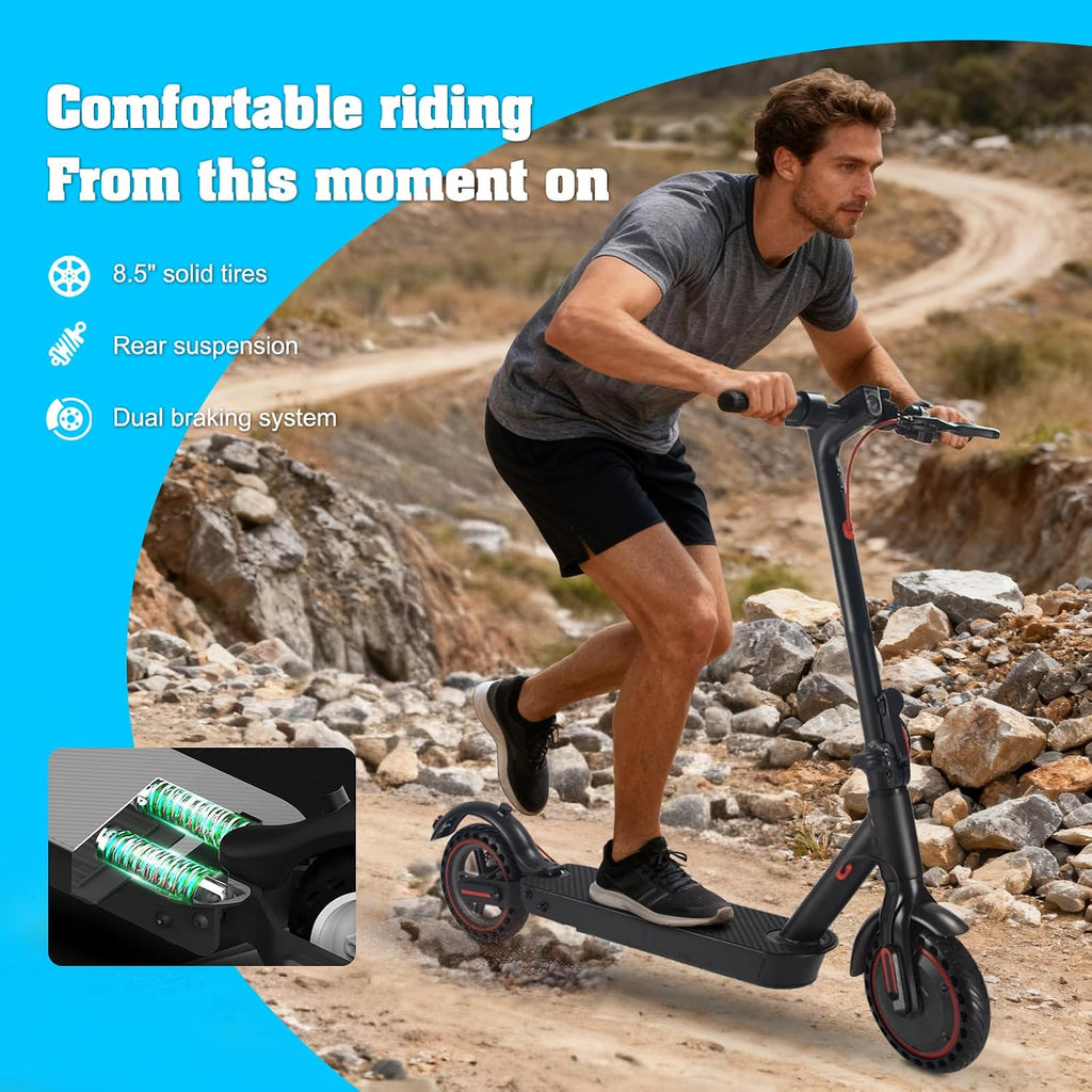 Electric Scooter for Adults, 350W/800W Motor, 15/22/34 Miles Range, 8.5/10' tire, Folding E-Scooter with Dual Suspension, Teenage Off-Road E Scooter