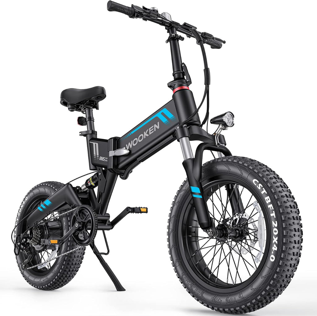 TotGuard Electric Bike,20' Electric Bike for Adults 500W Brushless Motor, 19.8MPH Fat Tire Ebike,Foldable Adult Electric Bicycles with 48V 10Ah Removable Battery,7-Speed,SGS Certified to UL 2849