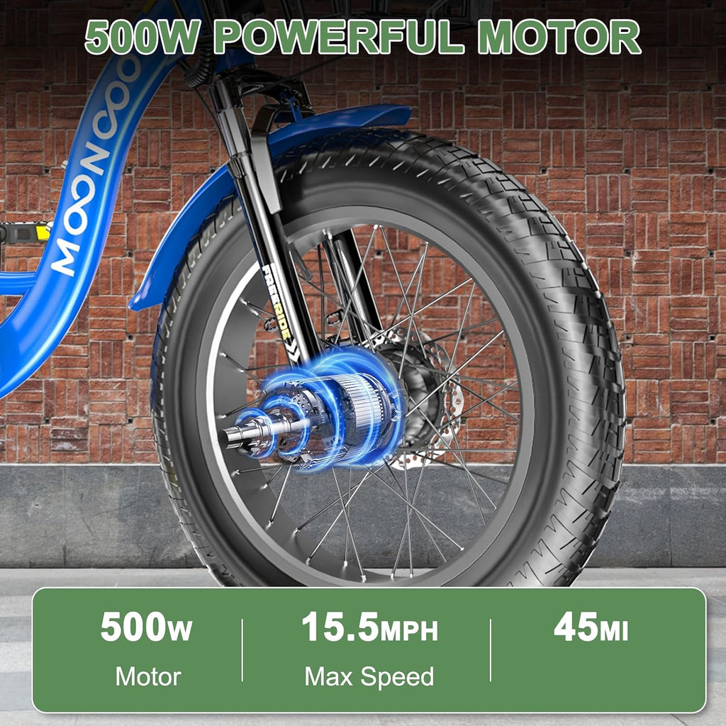 Electric Tricycle Electric Bicycle Electric Trike, 20'' 24'' 26'' 3 Wheel Electric Bike for Adults with 350W Motor, Removable Battery, Adjustable Seat and Bike Basket, Blue, ZT-E20-SL