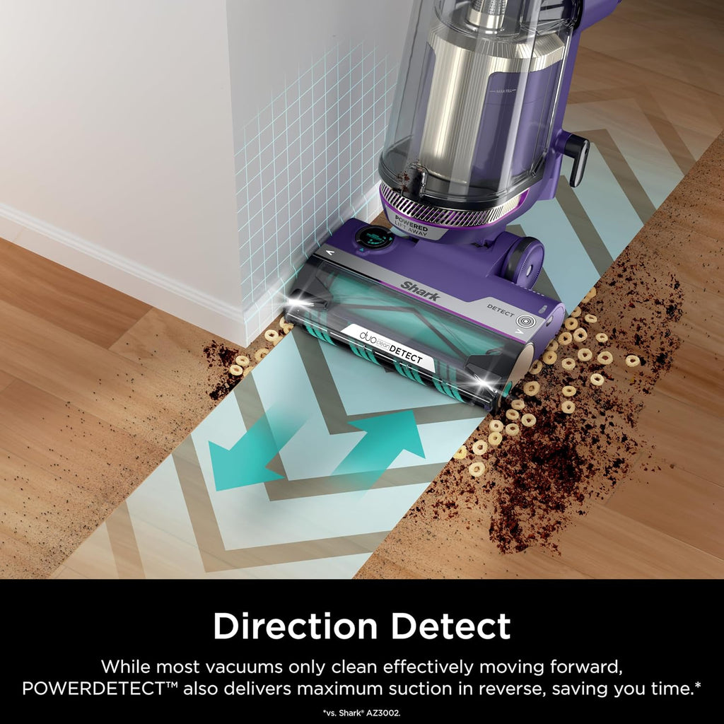 SHARK POWERDETECT Upright Vacuum Cleaner with DuoClean Technology, Odor Neutralizer Technology, Powered Lift-Away, Self Cleaning Brushroll, Anti-Allergen Complete Seal (Renewed) (Eggplant)