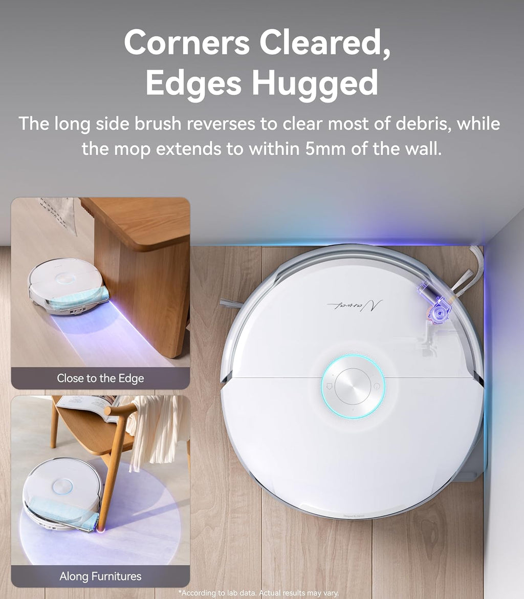 NARWAL Flow Robot Vacuum and Mop Combo, FlowWash Real-Time Self-Cleaning Track Mop, 22,000 Pa Suction, Dual-Camera AI Obstacle Avoidance, Carpet & Edge Cleaning, Self-Emptying Robot Vacuum (Renewed)