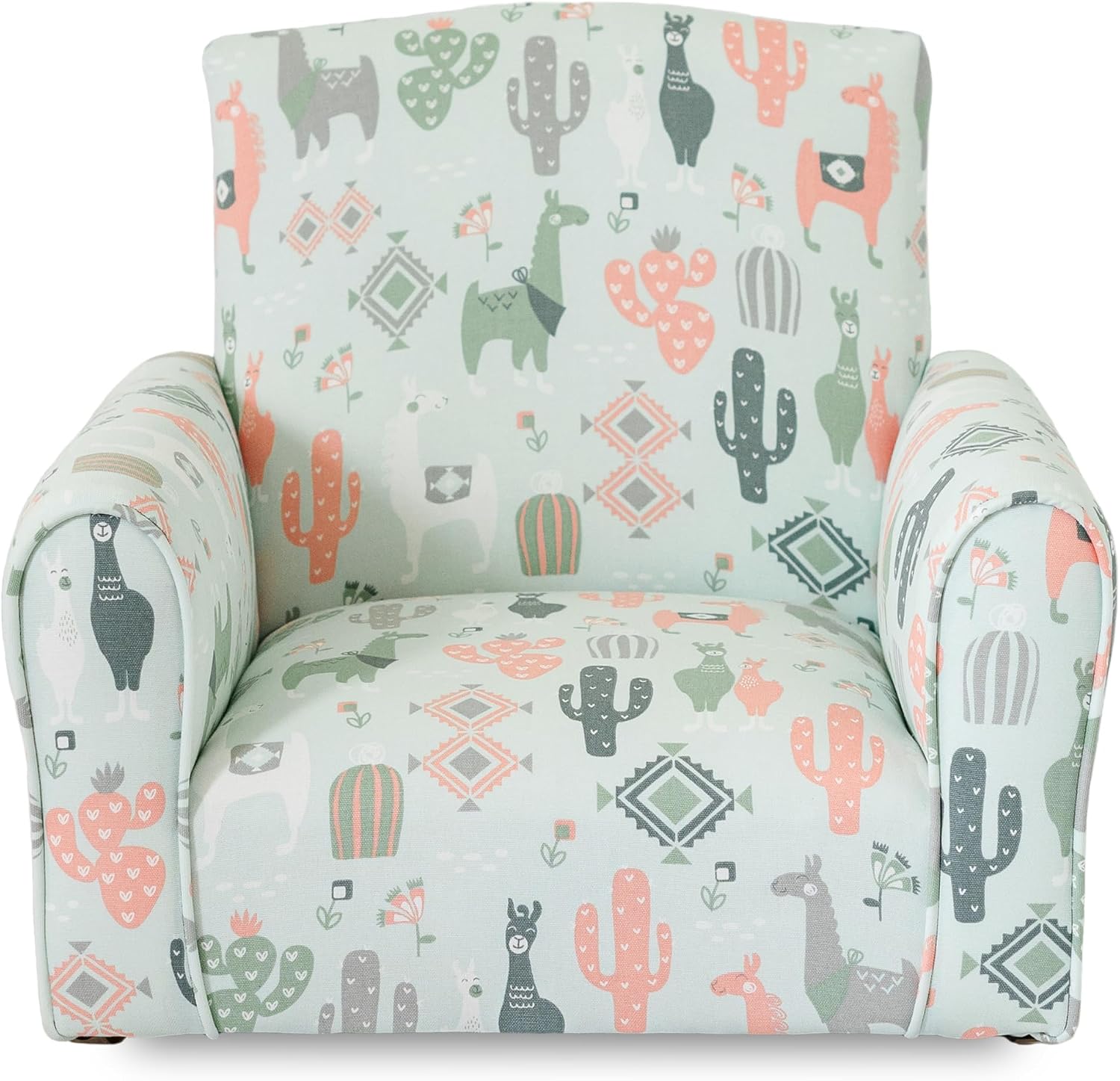 Kid Rocking Chair for Toddlers, Child Chair for Little Kids, Upholstered Toddler Armchair for Children, Comfy and Cute Little Kid Chairs (Rockers, Llama Print)