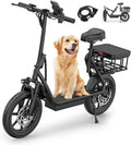 NAVIC Electric Scooter with Dual Suspension, 8.5'/10' Tires, 350W/500W Motor, 19/22 Mph, Max 22/25/27/49Miles Range, Foldable E Scooter for Adults with Braking, App Control