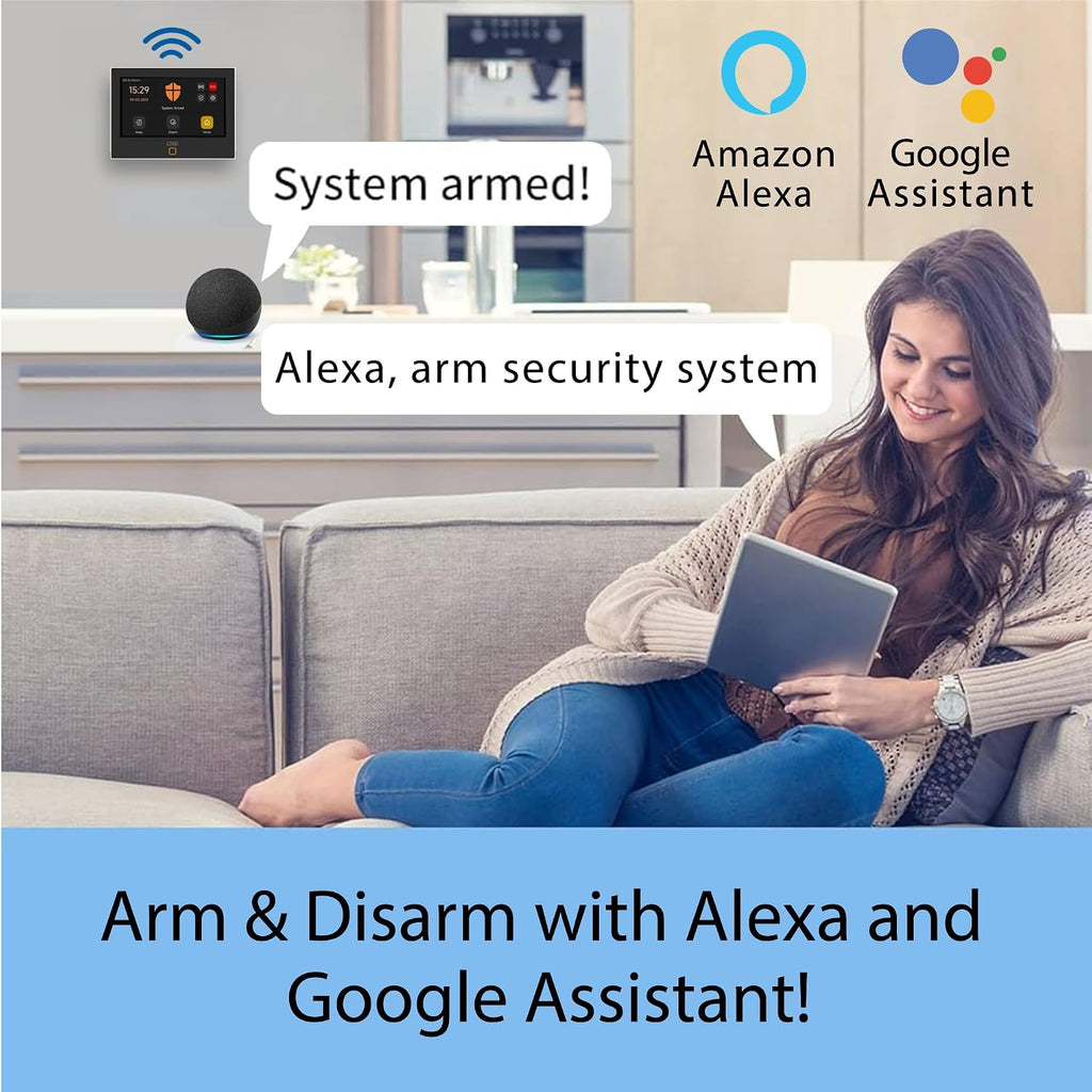 OSI Alarm System Gen 2 (4G), 11pc, DIY, Motion & Entry Sensors, Wireless Siren, Remotes, App & Alexa Compatible Self Monitor(No Monthly Fees) or Optional 24/7 Alarm Monitoring
