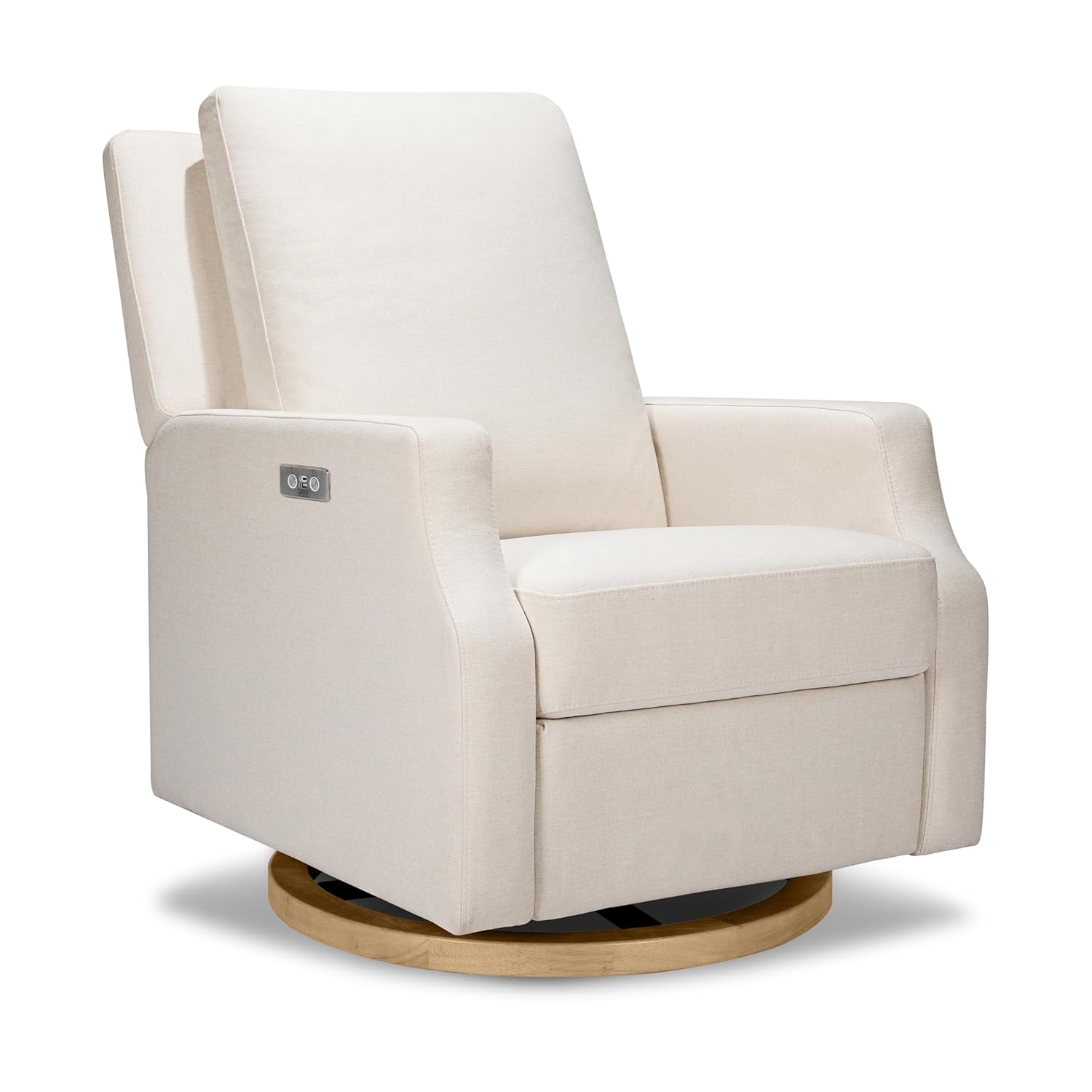 Namesake Crewe Glider Recliner Nursery Chair - GREENGUARD Gold & Certi-PUR US Certified Rocker Recliner - Glider Rocking Chair for Nursery & Living Room - Electronic, 270° Swivel, Performance Cream