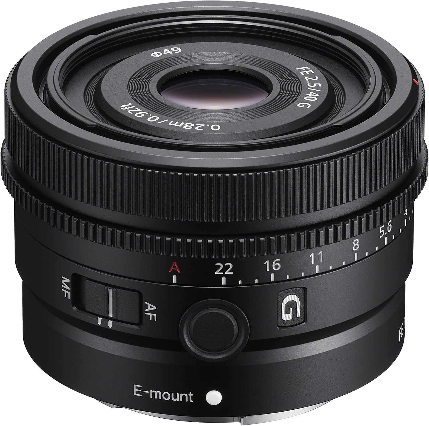 Sony FE 40mm F2.5 G Full Frame Ultra Compact Lens SEL40F25G for E-Mount Mirrorless Cameras Bundle with 49mm UV/Polarizer/FLD Filter Kit + Deco Photo Protective Case 4 Pack + Software and Accessories