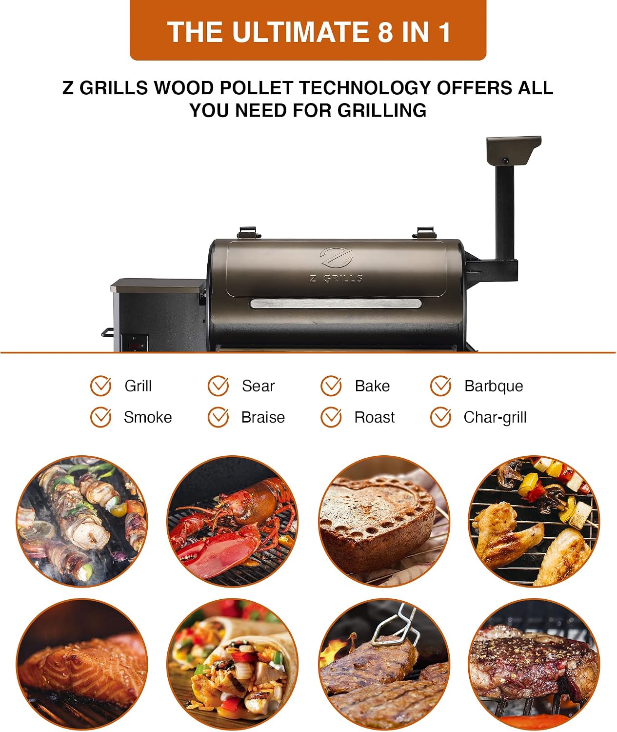 Z GRILLS Pellet Smoker (550C)