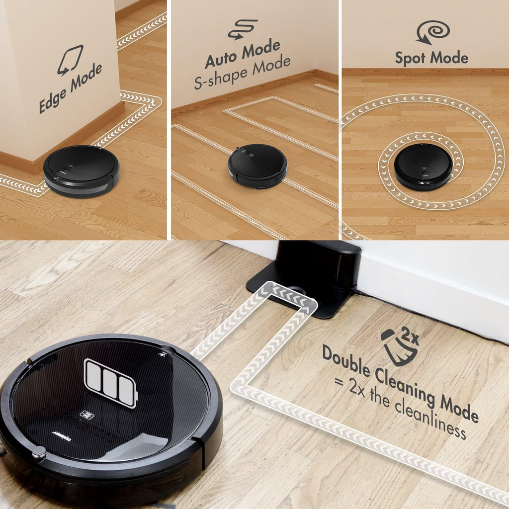 Tenergy Otis Robot Vacuum Cleaner, Max Power Suction Robotic Vacuum, Self-Charging, Smart Sensor, Pet Hair Filter Friendly, Remote Control Vacuum Cleans Hard Floors/Thin Carpets