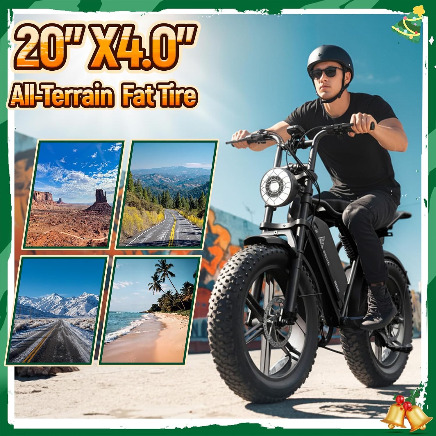 TST Electric Bike for Adults, 1500W Peak Motor 60/100 Miles Fat Tire Ebike with 48V 15Ah/25Ah Removable Battery 20' Electric Dirt Bike Full Suspension and 7-Speed
