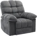 Oversized Swivel Rocker Recliner Chair for Adults, Ergonomic 360° Nursery Swivel Rock Recliner,Extra Wide Manual Recliner with Upholstery Overstuffed Soft Rocking Sofa Chair for Ultimate Comfort,Grey