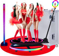 360 Photo Booth Machine with Flight Case & Red Carpet for Parties,360 Slow Motion Camera Booth with Custom Magnetic Logo & Deluxe Suit,Control by APP or Remote,Flight Case(39.6 in)