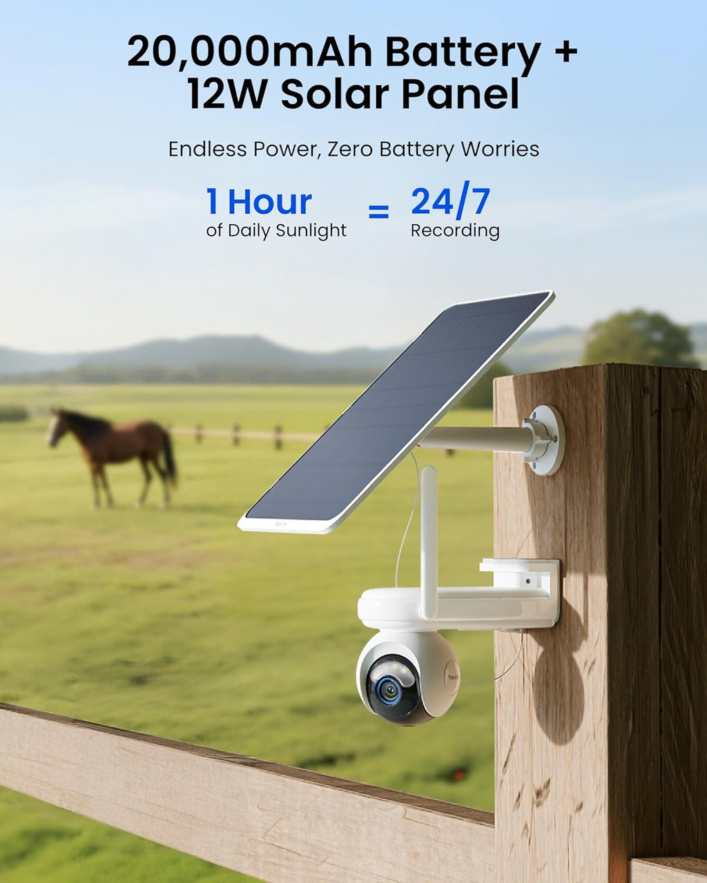 REOLINK 360° PT LTE 2K Solar Cellular Security Camera Wireless Outdoor Altas Go PT, 6-Month Battery Life for 4G Home Security, ColorX Night Vision, Smart AI Detection & Auto Tacking, 12W Solar Panel