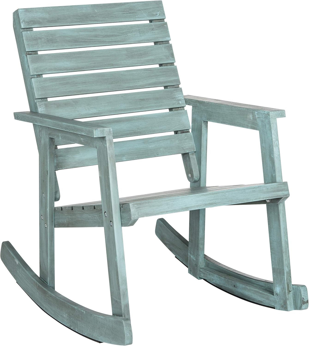 SAFAVIEH Outdoor Collection Alexei Ash Grey Rocking Chair